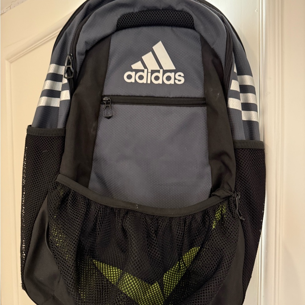 Adidas Gray and Black Soccer Backpack
